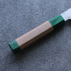 清助 銀三鋼 鎚目 三德刀  165mm 核桃木（兩側帶綠色環型設計） 握把 - 清助刃物