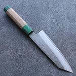 清助 超級青鋼 鎚目 文化刀  165mm 核桃木（兩側帶綠色環型設計） 握把 - 清助刃物