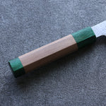 清助 超級青鋼 鎚目 文化刀 日本刀 165mm 核桃木（兩側帶綠色環型設計） 握把 - 清助刃物
