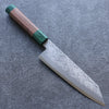 清助 超級青鋼 鎚目 文化刀 日本刀 185mm 核桃木（兩側帶綠色環型設計） 握把 - 清助刃物