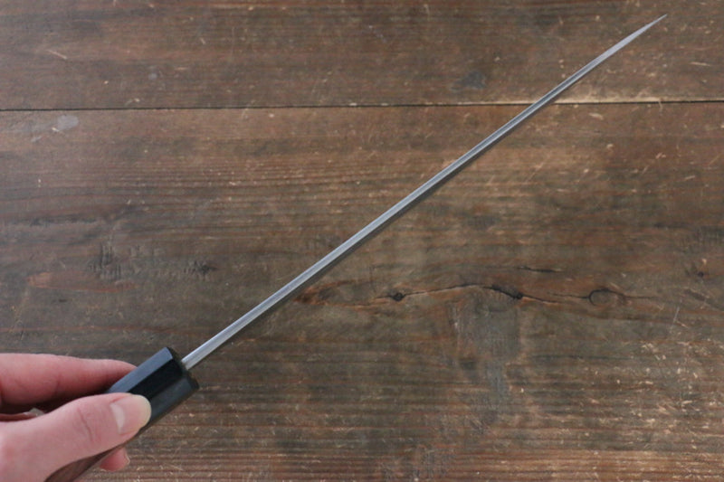 加藤 義實 超級青鋼 黑打 牛刀  210mm 黑宏都拉斯紫檀木握把 - 清助刃物