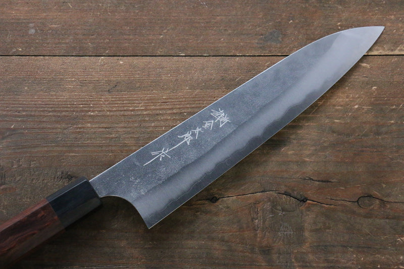 加藤 義實 超級青鋼 梨地 牛刀 日本刀 210mm 黑宏都拉斯紫檀木握把 - 清助刃物