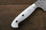 黑崎 優 雫 SG2 鎚目 文化刀  130mm 白人造大理石握把 - 清助刃物