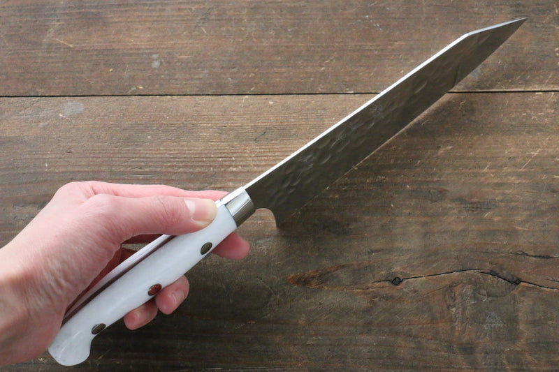 黑崎 優 雫 SG2 鎚目 文化刀  130mm 白人造大理石握把 - 清助刃物