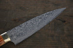 佐治 武士 R2/SG2 黑色大馬士革紋 多用途小刀  135mm 橘色牛骨 握把 - 清助刃物