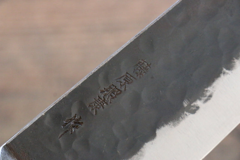藤原 照康 傳家寶刀 超級青鋼 黑打 牛刀 日本刀 210mm 黒合成木握把 - 清助刃物