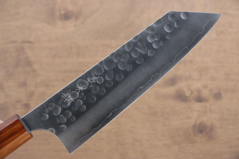 加藤 義實 銀三鋼 鎚目 文化刀  165mm 日本柳杉（漆塗）握把 - 清助刃物