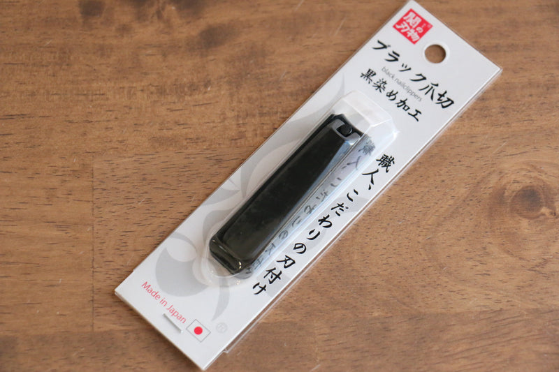 黑色（大） 高碳鋼 帶蓋 指甲刀 - 清助刃物