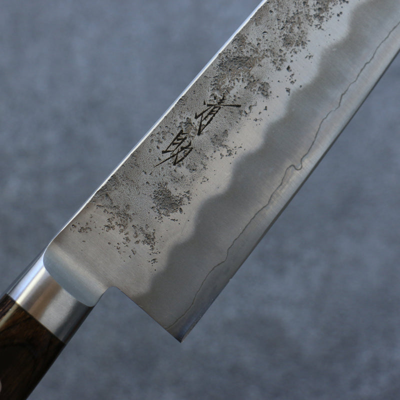 清助 銀三鋼 梨地 三德刀 日本刀 180mm 茶色合成木 握把 - 清助刃物