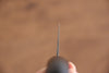 清助 鏡子 AUS10 鏡面處理 大馬士革紋 三德刀 日本刀 170mm 黑合成木 握把 - 清助刃物