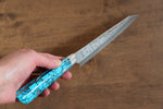 佐治 武士 SRS13 鎚目 (丸) 多用途小刀  130mm 土耳其石 握把 - 清助刃物