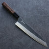 加藤 義實 白鋼 黑 牛刀 日本刀 210mm 雞翅木 握把 - 清助刃物