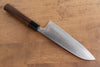 佐治 武士 青鋼二號 有色大馬士革紋 三德刀 日本刀 180mm 紫檀木 握把 - 清助刃物