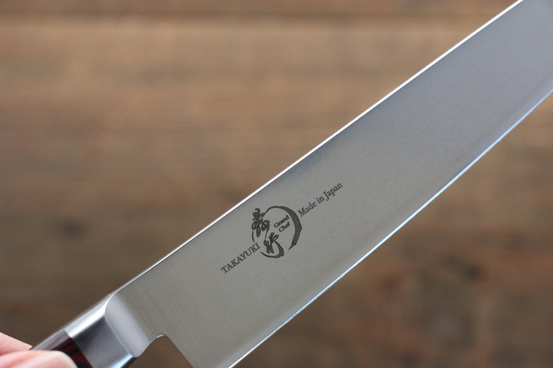 堺 孝行 大廚系列 大廚系列 瑞典鋼 多用途小刀 150mm 茶色米卡塔（樹脂複合材料） 握把 - 清助刃物