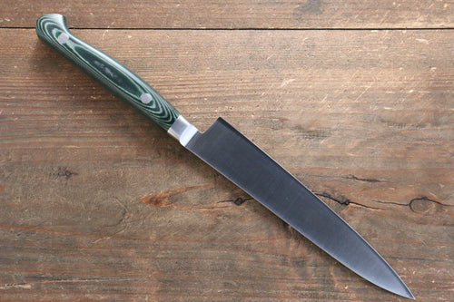 堺 孝行 大廚系列 大廚系列 瑞典鋼 多用途小刀 150mm 綠米卡塔（樹脂複合材料） 握把 - 清助刃物