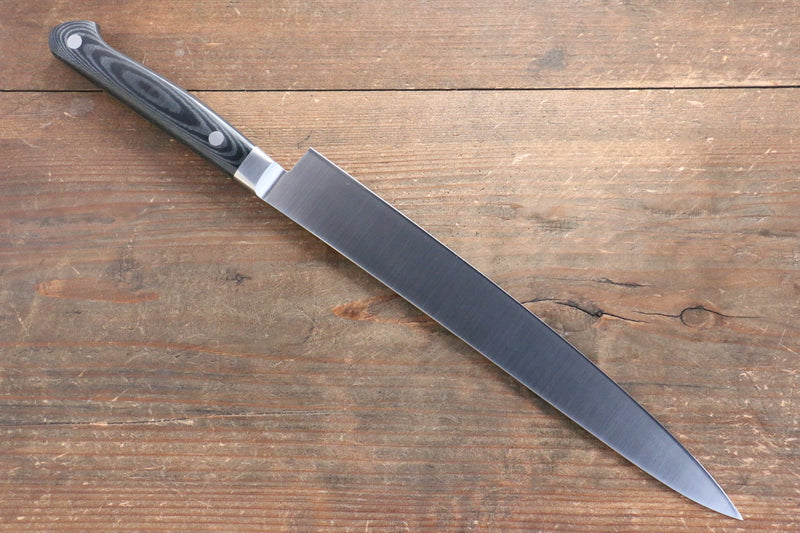堺 孝行 大廚系列 不鏽鋼 筋引 日本刀 240mm 黑米卡塔（樹脂複合材料）握把 - 清助刃物