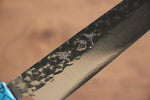 黑崎 優 閃光 SG2 鎚目 多用途小刀  150mm 紫檀木（口輪：土耳其石環型設計） 握把 - 清助刃物