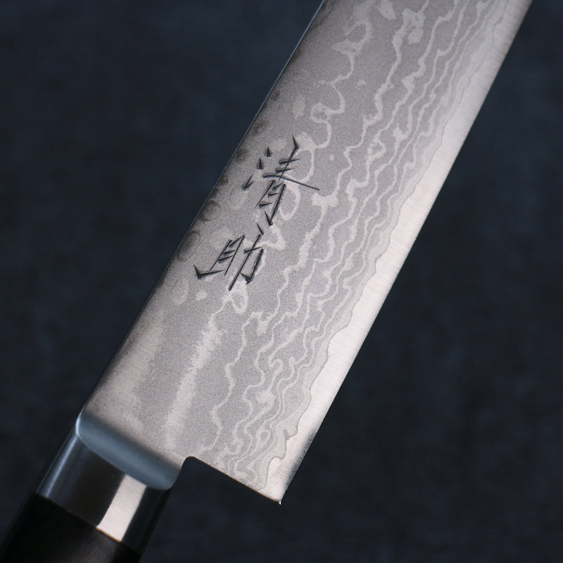 清助 VG10 大馬士革紋 筋引 日本刀 270mm 黑合成木 握把 - 清助刃物