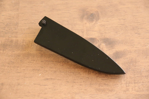 黑 木蘭 鞘 多用途小刀用 附合成木安全栓 80mm Kaneko - 清助刃物