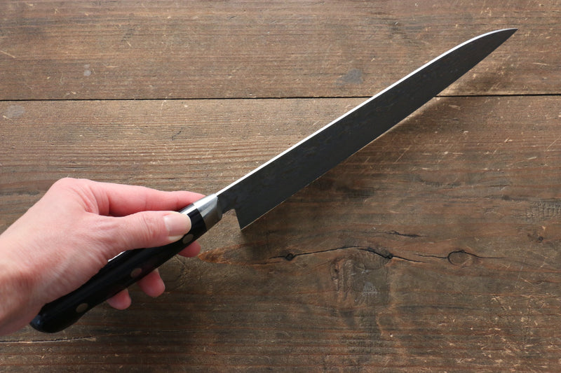 加藤 義實 VG10 大馬士革紋 牛刀 日本刀 210mm 黑合成木握把 - 清助刃物