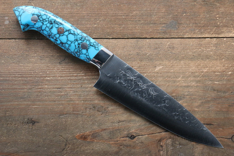 佐治 武士 SRS13 鎚目 多用途小刀 日本刀 135mm 藍土耳其石（野村型） 握把 - 清助刃物