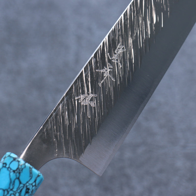 黑崎 優 風神 SPG2 鎚目 牛刀 日本刀 210mm 紫檀木（口輪：土耳其石環型設計） 握把 - 清助刃物