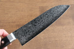 清助 VG10 8層大馬士革紋 打磨處理 三德刀 日本刀 165mm 黑合成木 握把 - 清助刃物