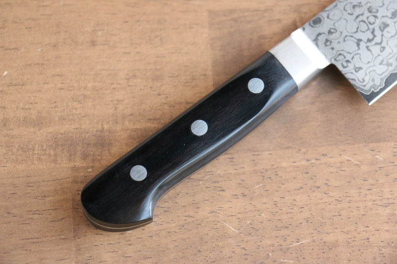 清助 VG10 8層大馬士革紋 打磨處理 三德刀  165mm 黑合成木 握把 - 清助刃物