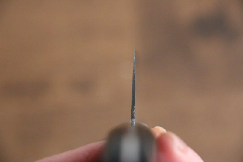 清助 VG10 8層大馬士革紋 打磨處理 三德刀 日本刀 165mm 黑合成木 握把 - 清助刃物