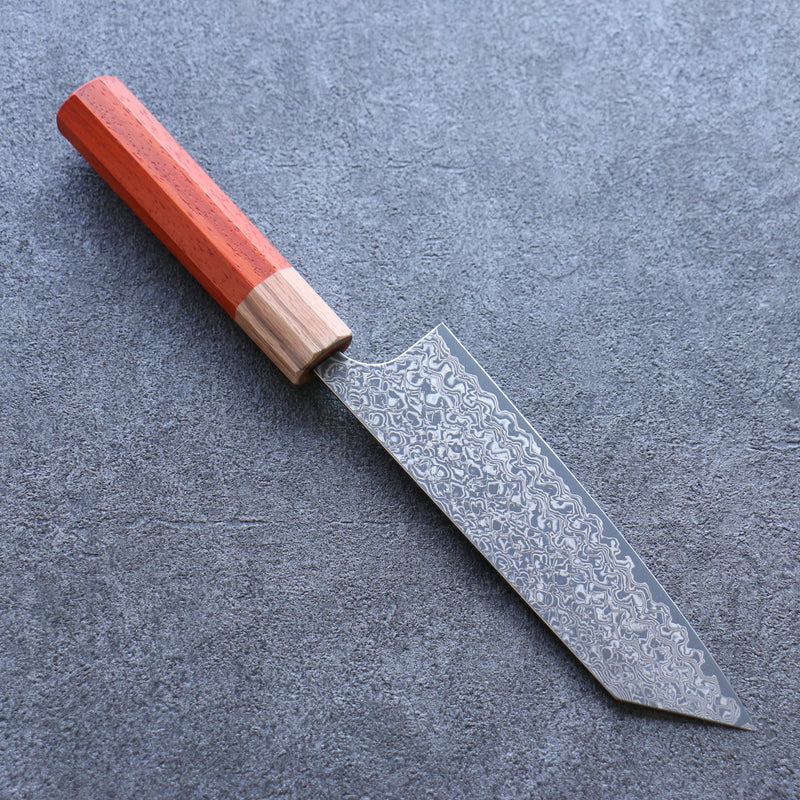 加藤 義實 VG10 大馬士革紋 文化刀 日本刀 170mm 紅花梨木 握把 - 清助刃物