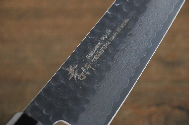 堺 孝行 VG10 33層 大馬士革紋 鎚目 牛刀  210mm 青漆塗握把 - 清助刃物