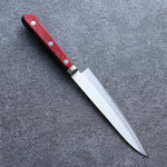 清助 超級青鋼 打磨處理 多用途小刀 日本刀 145mm 紅黑合成木 握把 - 清助刃物