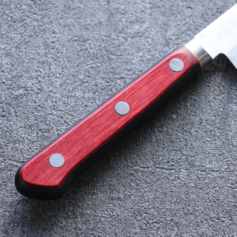 清助 超級青鋼 打磨處理 多用途小刀 日本刀 145mm 紅黑合成木 握把 - 清助刃物