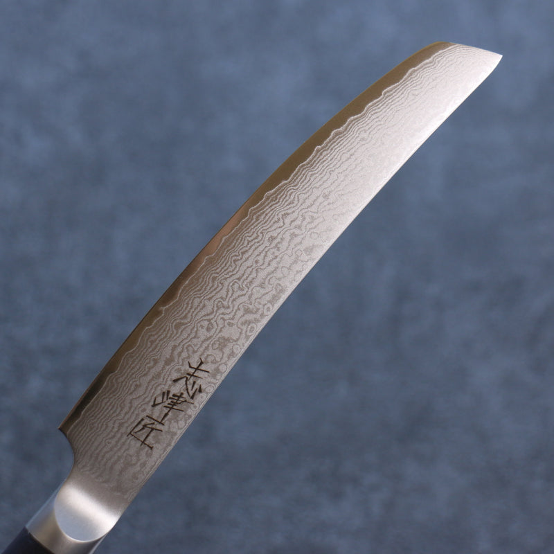 志津匠 VG10 大馬士革紋 牛排刀 日本刀 130mm 黑合成木 握把 - 清助刃物