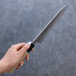 菊月 白鋼二號 梨地 牛刀 日本刀 210mm 木蘭 握把 - 清助刃物