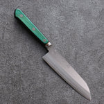 堺 菊守 青鋼 小三德刀 日本刀 140mm 合成木（綠色） 握把 - 清助刃物