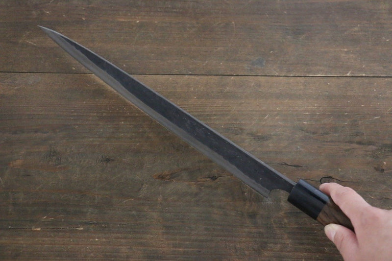 安立 勝重 超級青鋼 筋引 日本刀 270mm 紫檀木 握把 - 清助刃物