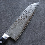 清助 AUS10 45層大馬士革紋 三德刀 日本刀 165mm 黑合成木 握把 - 清助刃物