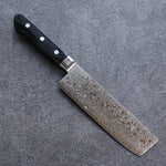 清助 AUS10 45層大馬士革紋 薄刃 日本刀 165mm 黑合成木 握把 - 清助刃物