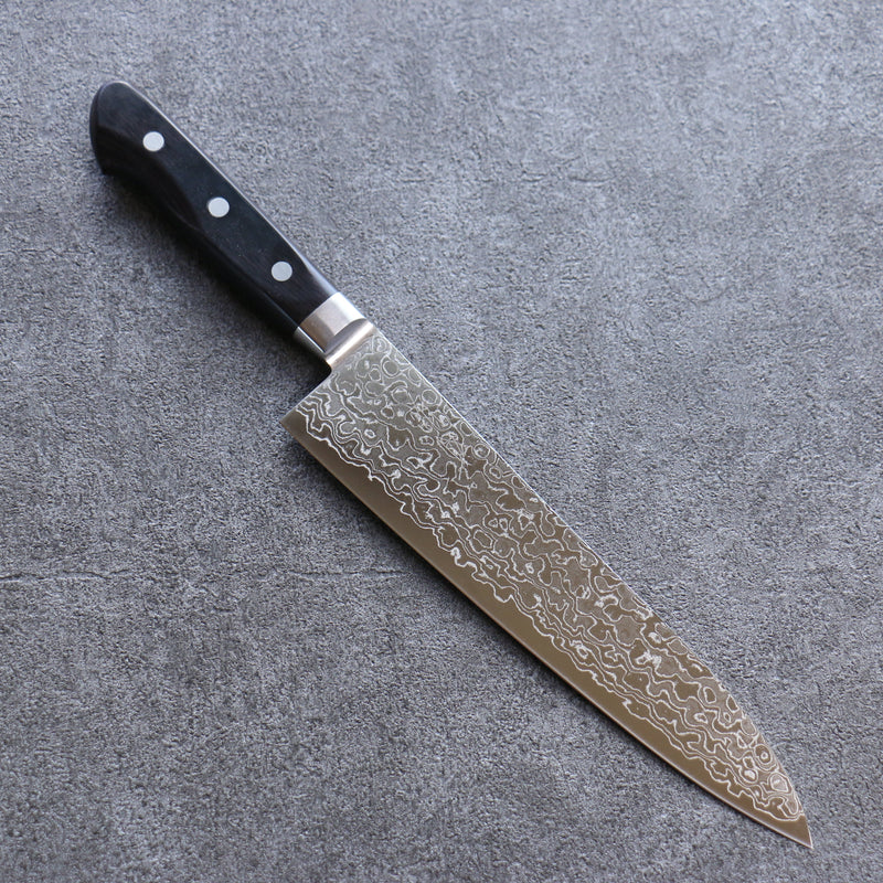 清助 AUS10 45層大馬士革紋 牛刀  210mm 黑合成木 握把 - 清助刃物