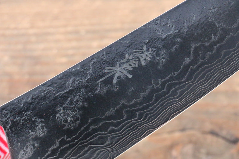 佐治 武士 無芯 鏡面處理 牛刀 日本刀 180mm 野村型紅白米卡塔（樹脂複合材料） 握把 - 清助刃物