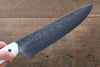 佐治 武士 無芯 鏡面處理 牛刀 日本刀 180mm 野村作白人造大理石 握把 - 清助刃物
