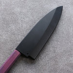 黑 木蘭 鞘 165mm 出刃用 附合成木安全栓 Kaneko - 清助刃物