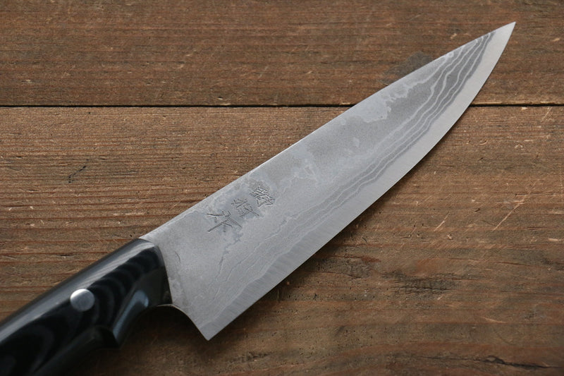 野村 白鋼二號 大馬士革紋 牛刀  150mm 米卡塔（樹脂複合材料）握把 - 清助刃物
