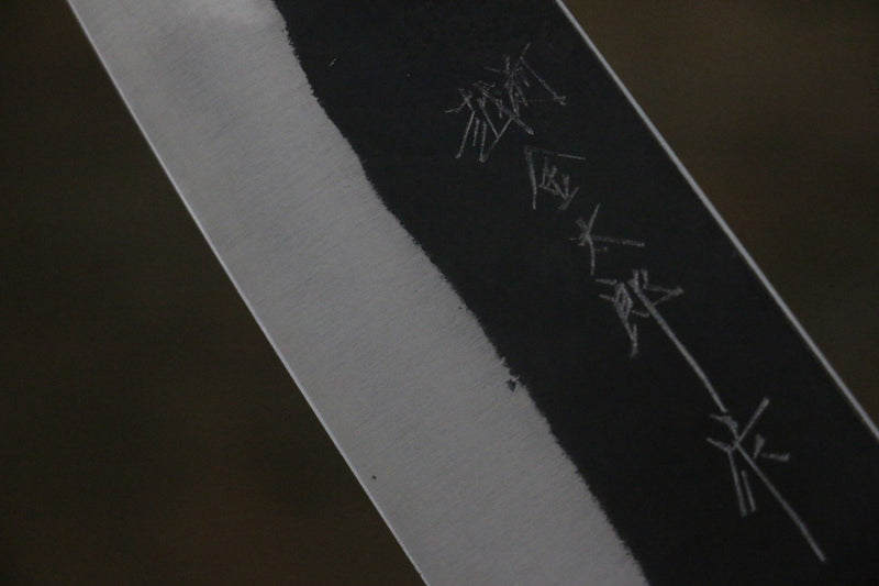 加藤 義實 超級青鋼 黑打 三德刀  165mm 黑宏都拉斯紫檀木握把 - 清助刃物