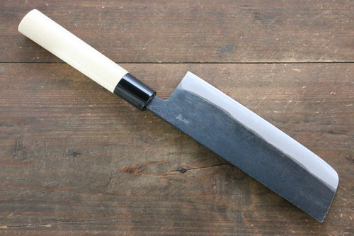 兼常 青鋼二號 黑打 菜切  165mm 木蘭 握把 - 清助刃物