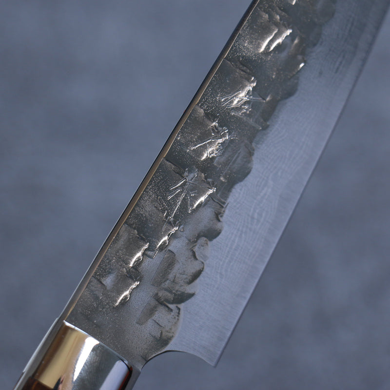 佐治 武士 VG10 鎚目 大馬士革紋 多用途小刀 日本刀 135mm 鐵木 握把 - 清助刃物