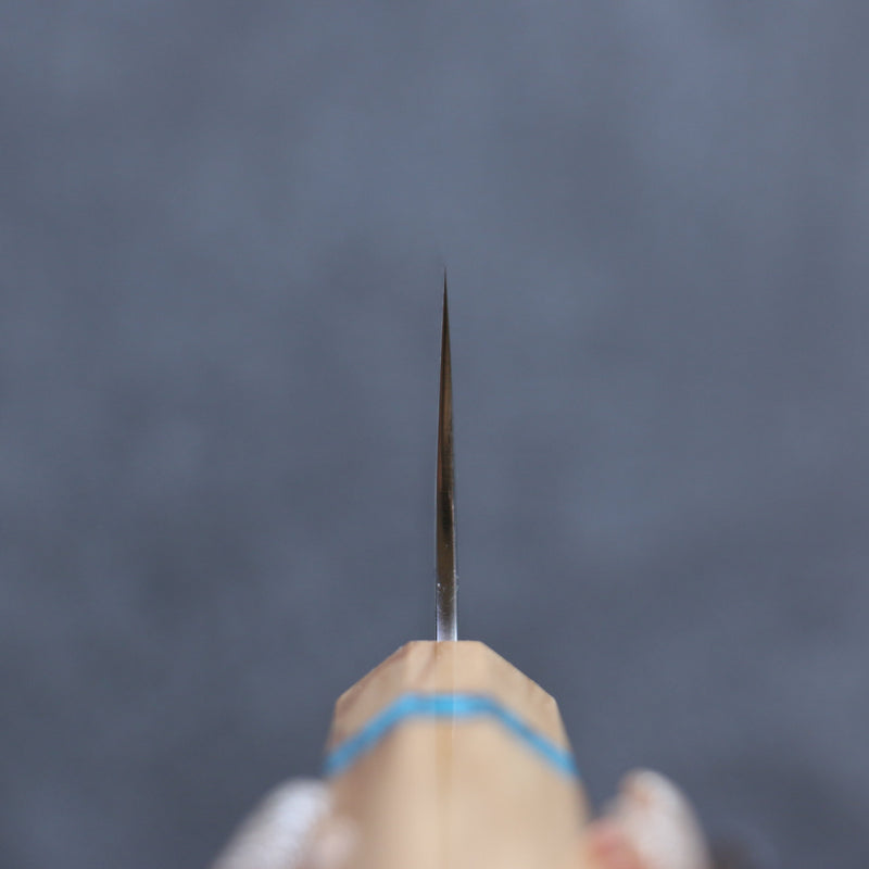 黑崎 優 風神 SPG2 鎚目 菜切 日本刀 165mm 橄欖樹（口輪：土耳其石環型設計） 握把 - 清助刃物