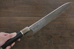 佐治 武士 R2/SG2 鏡面處理 大馬士革紋 牛刀  270mm 黑檀（兩側帶環型設計） 握把 - 清助刃物