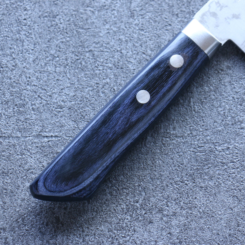 訓平 彩流 VG10 大馬士革紋 牛刀 日本刀 170mm 深藍色合成木 握把 - 清助刃物